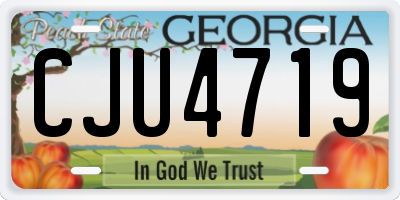 GA license plate CJU4719