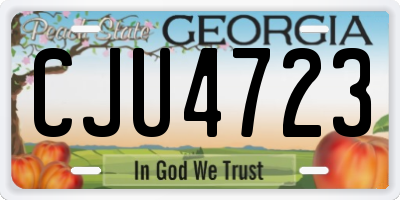GA license plate CJU4723