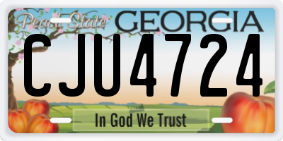 GA license plate CJU4724
