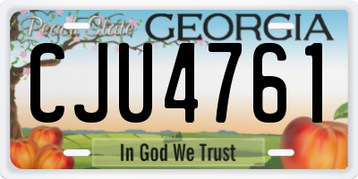 GA license plate CJU4761