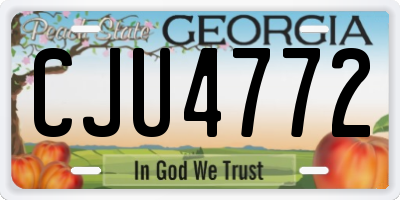 GA license plate CJU4772
