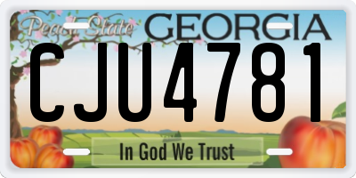 GA license plate CJU4781