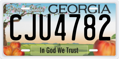 GA license plate CJU4782