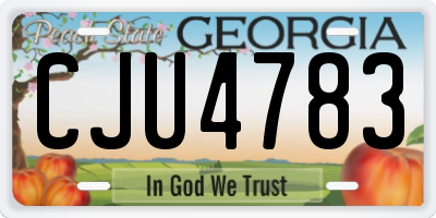 GA license plate CJU4783