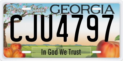 GA license plate CJU4797