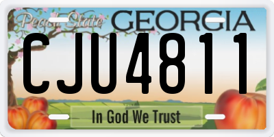 GA license plate CJU4811