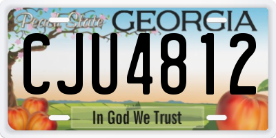 GA license plate CJU4812