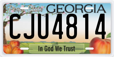 GA license plate CJU4814