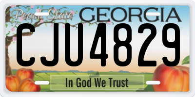GA license plate CJU4829
