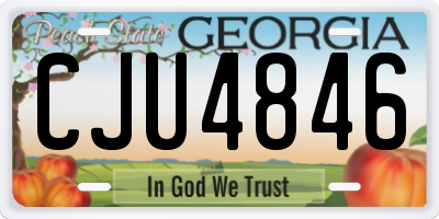 GA license plate CJU4846