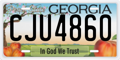 GA license plate CJU4860