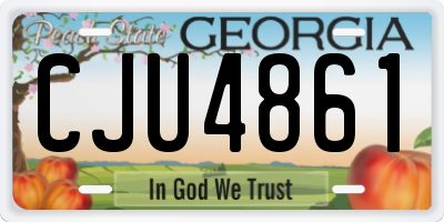 GA license plate CJU4861