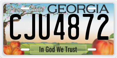 GA license plate CJU4872