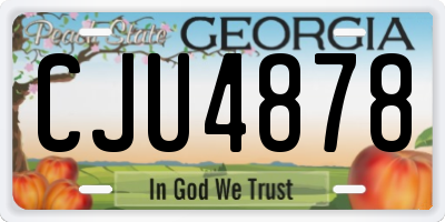 GA license plate CJU4878
