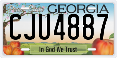 GA license plate CJU4887