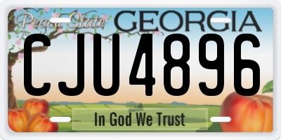 GA license plate CJU4896