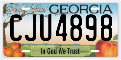 GA license plate CJU4898