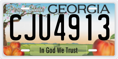 GA license plate CJU4913