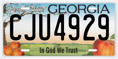 GA license plate CJU4929