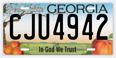 GA license plate CJU4942