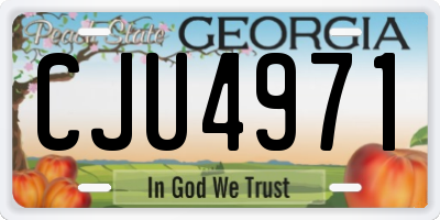 GA license plate CJU4971