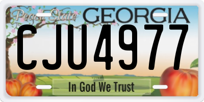 GA license plate CJU4977