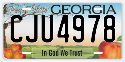 GA license plate CJU4978