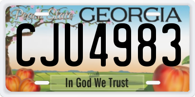 GA license plate CJU4983