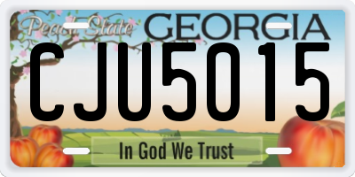 GA license plate CJU5015