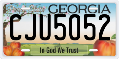 GA license plate CJU5052