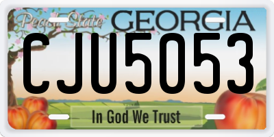 GA license plate CJU5053