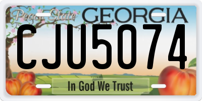 GA license plate CJU5074