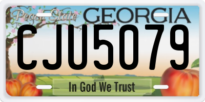 GA license plate CJU5079