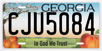 GA license plate CJU5084