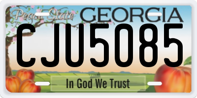 GA license plate CJU5085