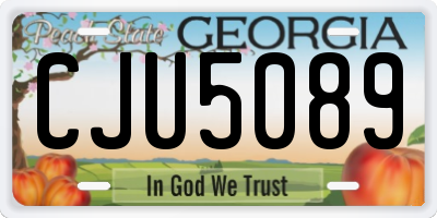 GA license plate CJU5089