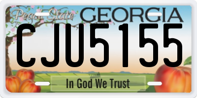 GA license plate CJU5155