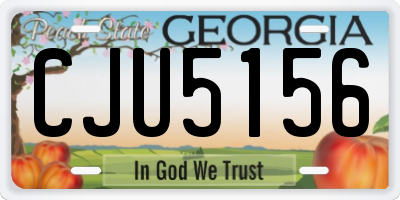 GA license plate CJU5156