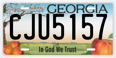 GA license plate CJU5157