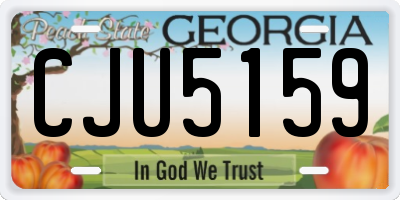 GA license plate CJU5159