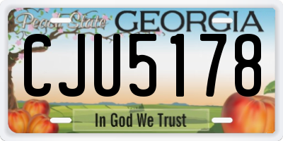 GA license plate CJU5178