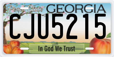 GA license plate CJU5215