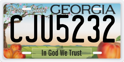 GA license plate CJU5232