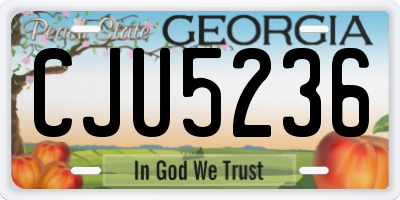 GA license plate CJU5236