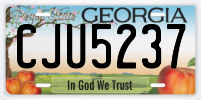 GA license plate CJU5237