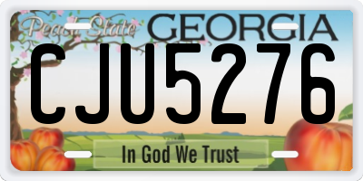 GA license plate CJU5276