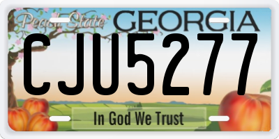 GA license plate CJU5277