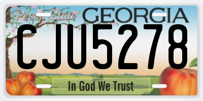 GA license plate CJU5278