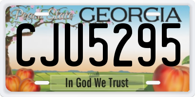GA license plate CJU5295