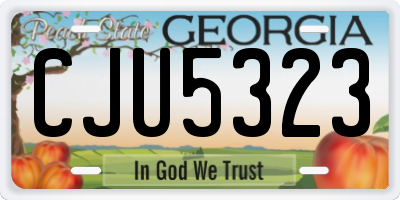 GA license plate CJU5323